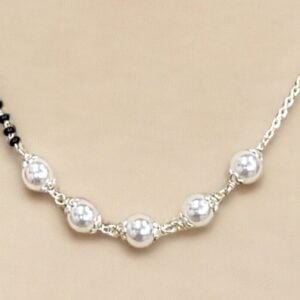 Pearl beads based 925 sterling silver mangalsutra