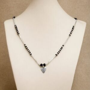 Silver leaf 925 sterling silver mangalsutra