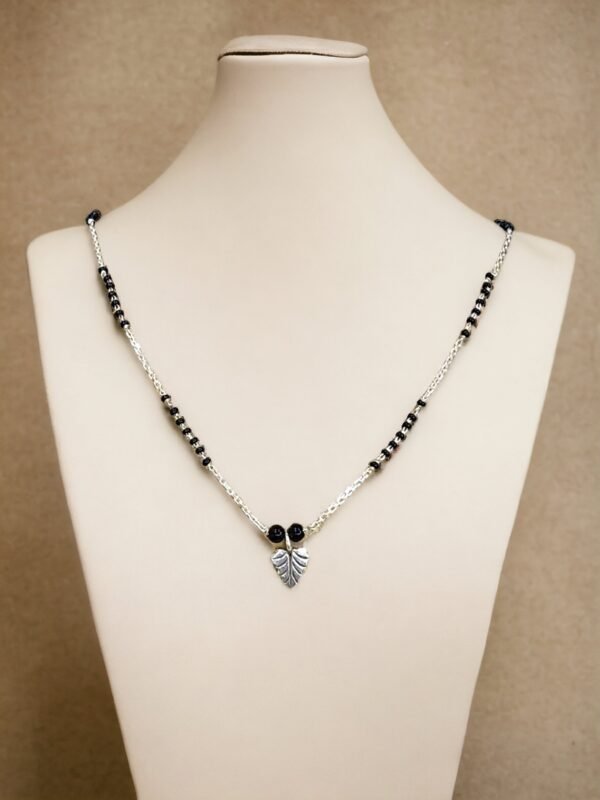 Silver leaf 925 sterling silver mangalsutra