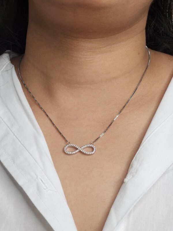 925 sterling silver infinity pendant with chain