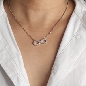 925 sterling silver infinity pendant with chain