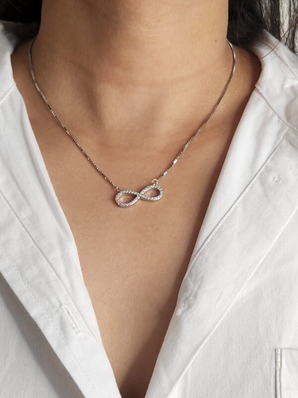925 sterling silver infinity pendant with chain