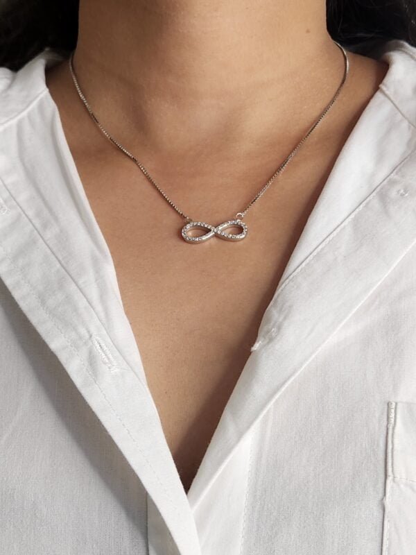 925 sterling silver infinity pendant with chain