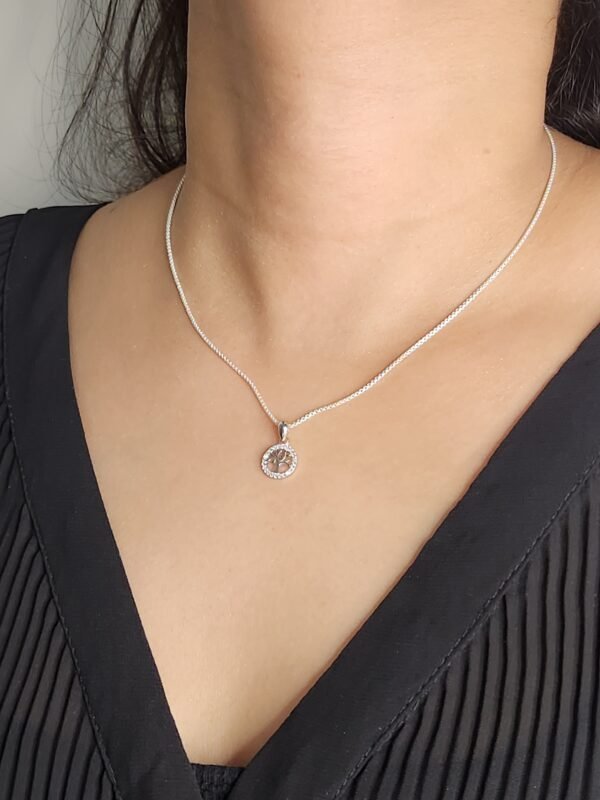 925 sterling silver wisdom tree pendant with chain