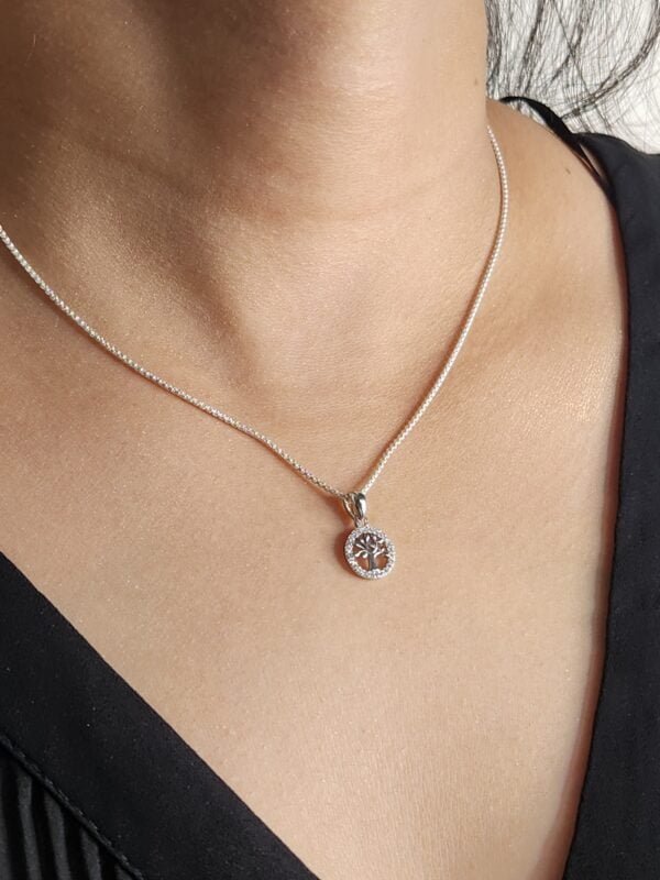 925 sterling silver wisdom tree pendant with chain