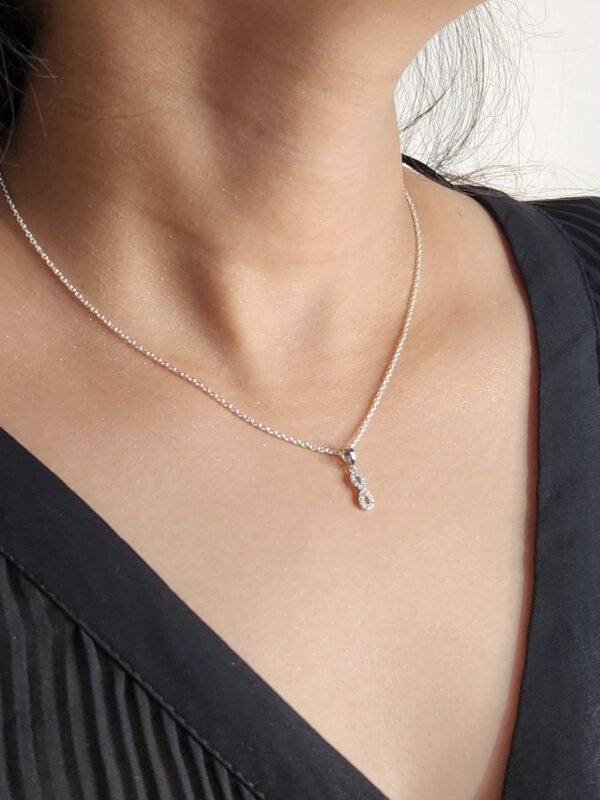 925 sterling silver mini infinity pendant with chain