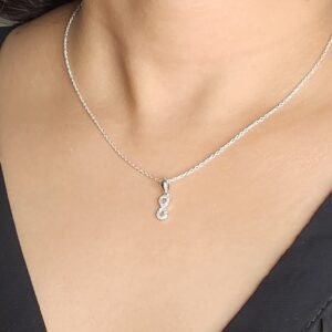 925 sterling silver mini infinity pendant with chain