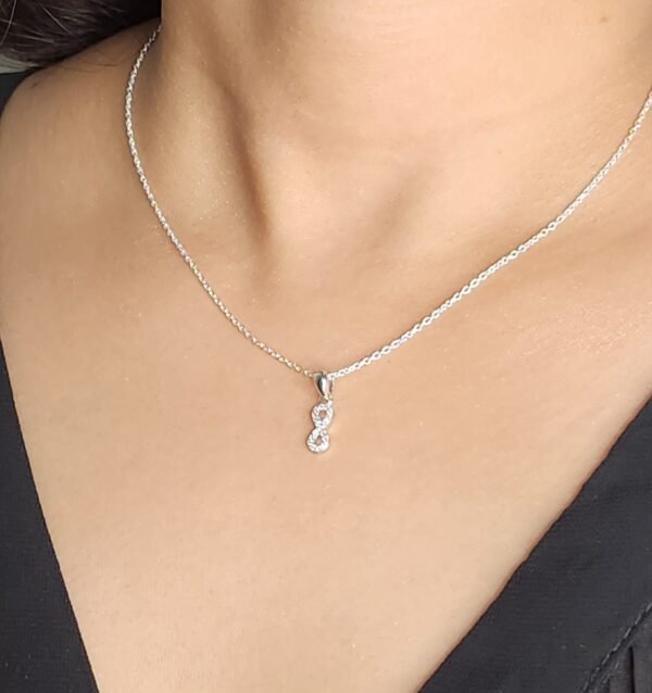 925 sterling silver mini infinity pendant with chain
