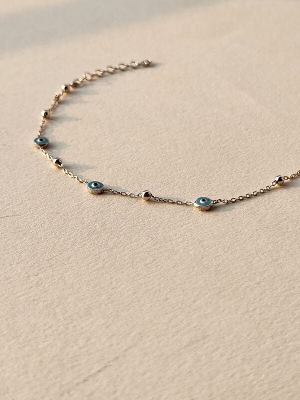 Sky Blue Mini Evil Eyes Bracelet - Image 3