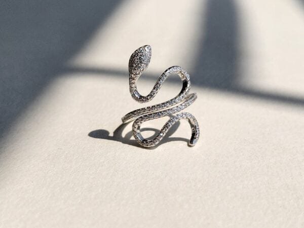Snake Ring Diamond Studded